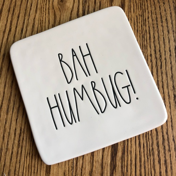 Rae Dunn Bah Humbug! Christmas Hot Plate Trivet